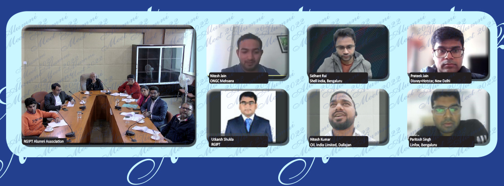 Professor A S K Sinha, Director RGIPT chairing an online meeting of RGIPT Alumni to discuss career opportunities for forthcoming Batches || December 17, 2022
