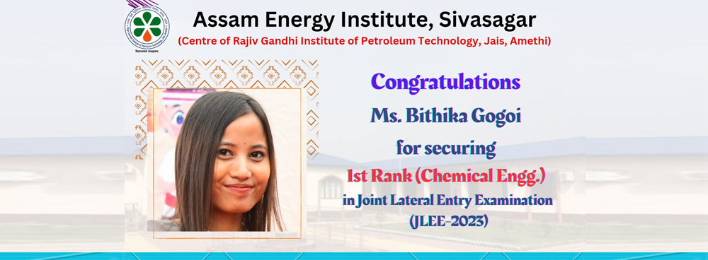 First Rank (Chemical Engineering) in JLEE-2023