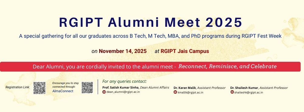 RGIPT Alumni Meet 2025 | November 14, 2025