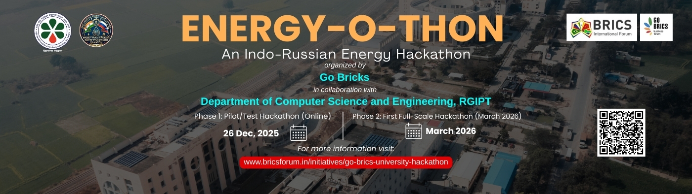 Energy-O-Thon - An Indo-Russian Energy Hackathon (A Flagship Initiative of the GO-BRICS Business Forum)