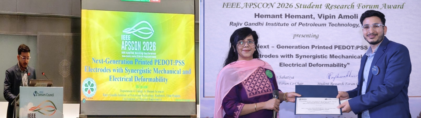 Best Lecture Presentation Award to Mr Hemant at IEEE APSCON 2026
