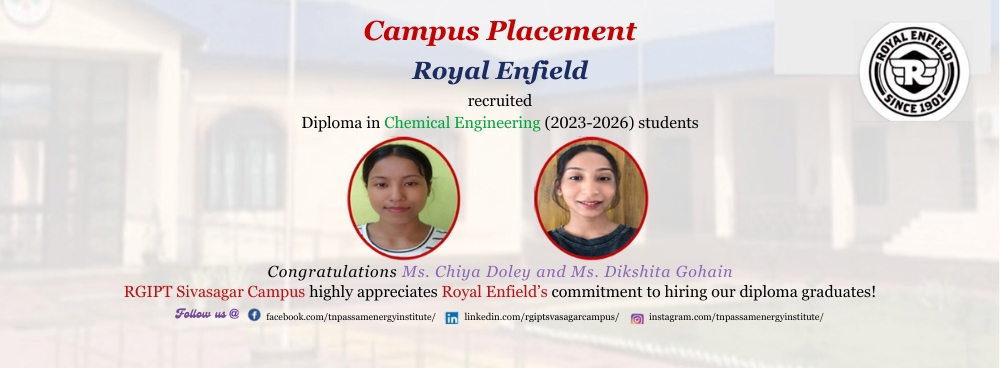 Kudos to Ms Chiya Doley and Ms Dikshita Gohain!