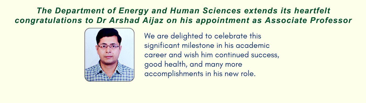 Congratulations and best wishes, Dr Arshad Aijaz!