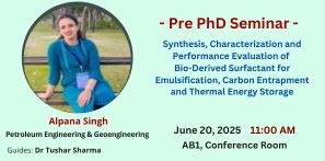 Pre PhD Seminar of  Alpana Singh