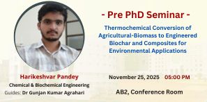 Pre PhD Seminar of Harikeshvar Pandey