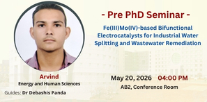 Pre-PhD Seminar of Mr Arvind