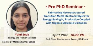 Pre-PhD Seminar of Ms Yukti Setia