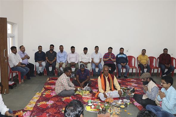 Inauguration Puja of Workshop cum Incubation Center Building
