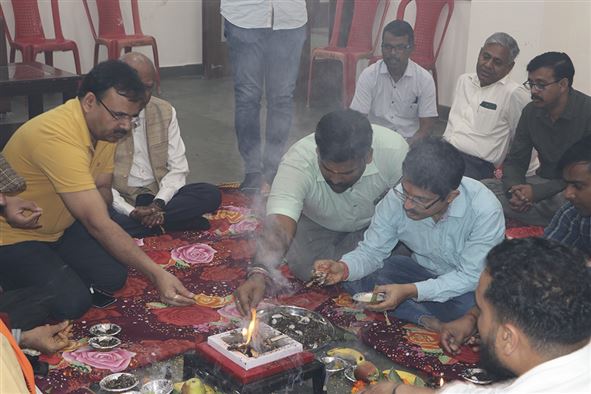 Inauguration Puja of Workshop cum Incubation Center Building