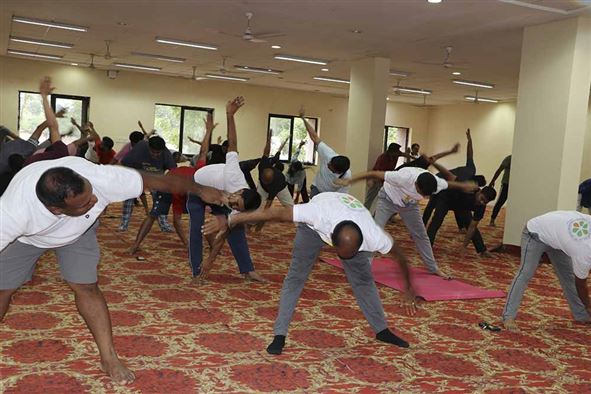 Celebration of Ninth International Yoga Day at RGIPT Jais