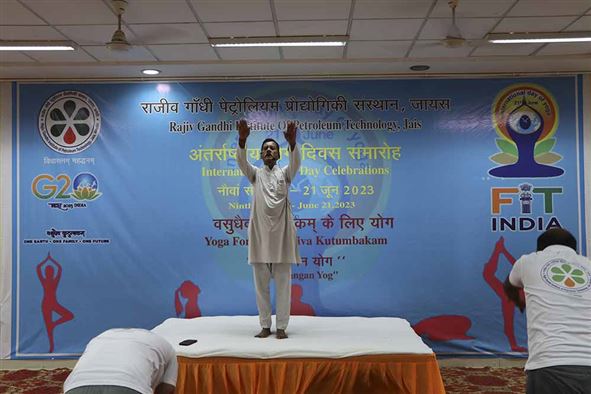 Celebration of Ninth International Yoga Day at RGIPT Jais