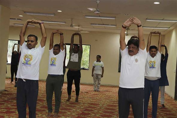 Celebration of Ninth International Yoga Day at RGIPT Jais