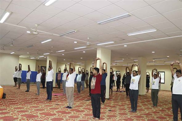 Celebration of Ninth International Yoga Day at RGIPT Jais