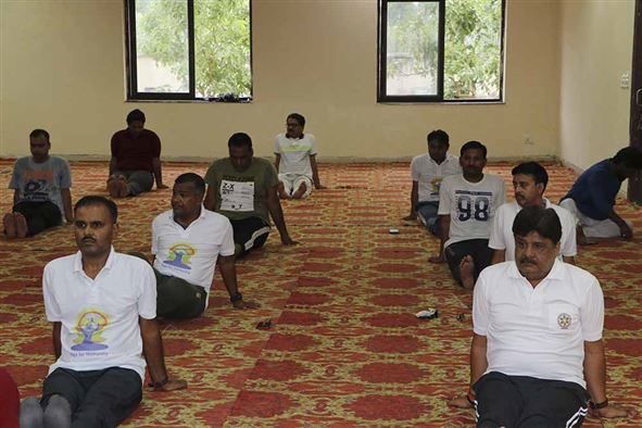 Celebration of Ninth International Yoga Day at RGIPT Jais