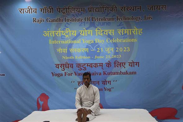Celebration of Ninth International Yoga Day at RGIPT Jais