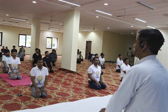 Celebration of Ninth International Yoga Day at RGIPT Jais