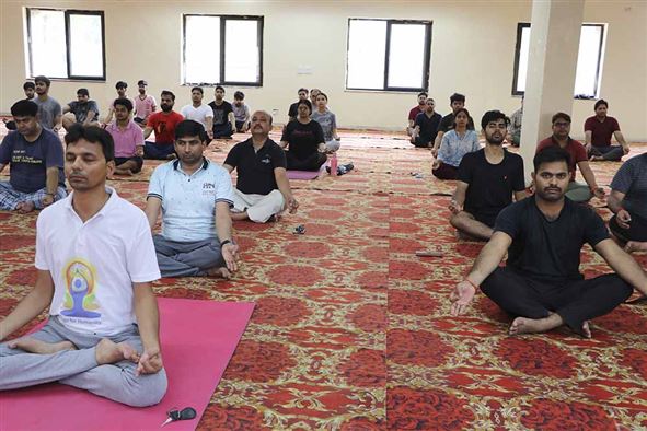 Celebration of Ninth International Yoga Day at RGIPT Jais