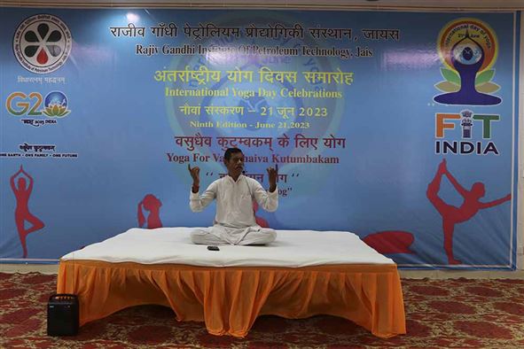 Celebration of Ninth International Yoga Day at RGIPT Jais