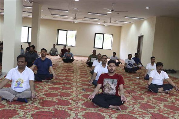 Celebration of Ninth International Yoga Day at RGIPT Jais