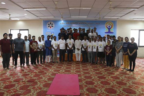Celebration of Ninth International Yoga Day at RGIPT Jais