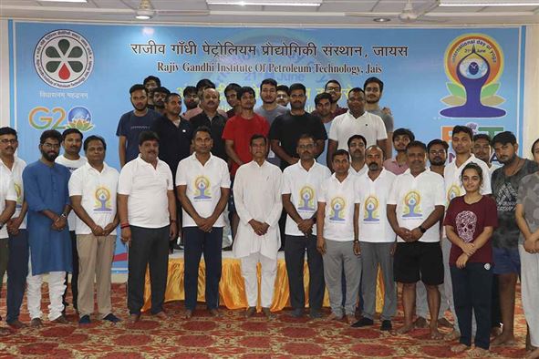 Celebration of Ninth International Yoga Day at RGIPT Jais